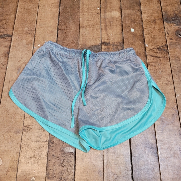 Gray and Teal Women's Shorts - Picture 1 of 6
